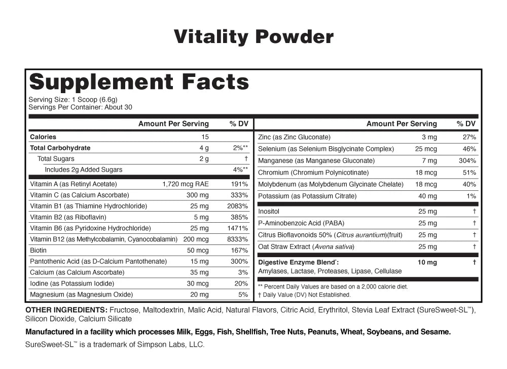 Vitality Powder Multivitamin
