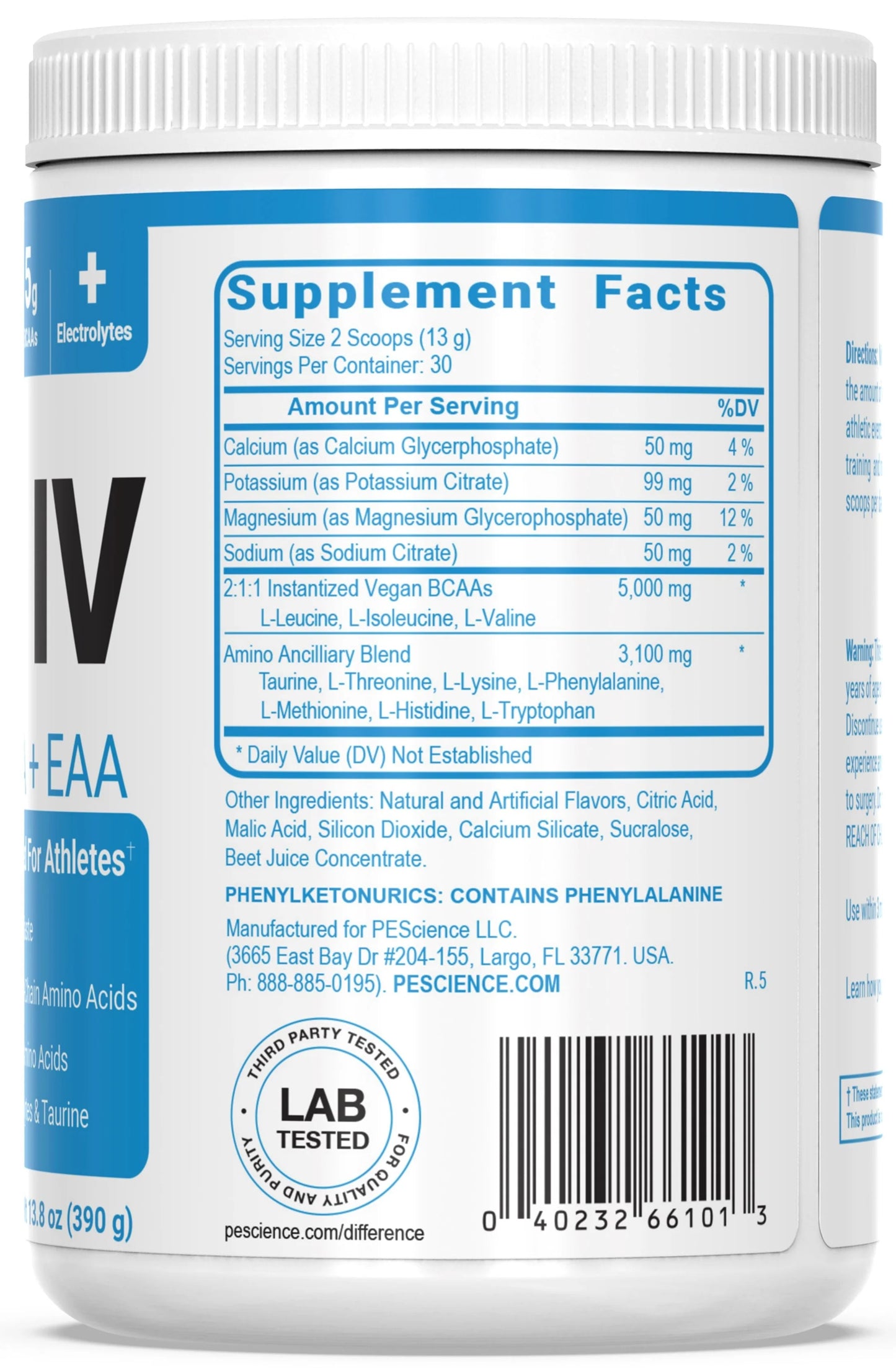 Amino IV BCAAs + EAAs