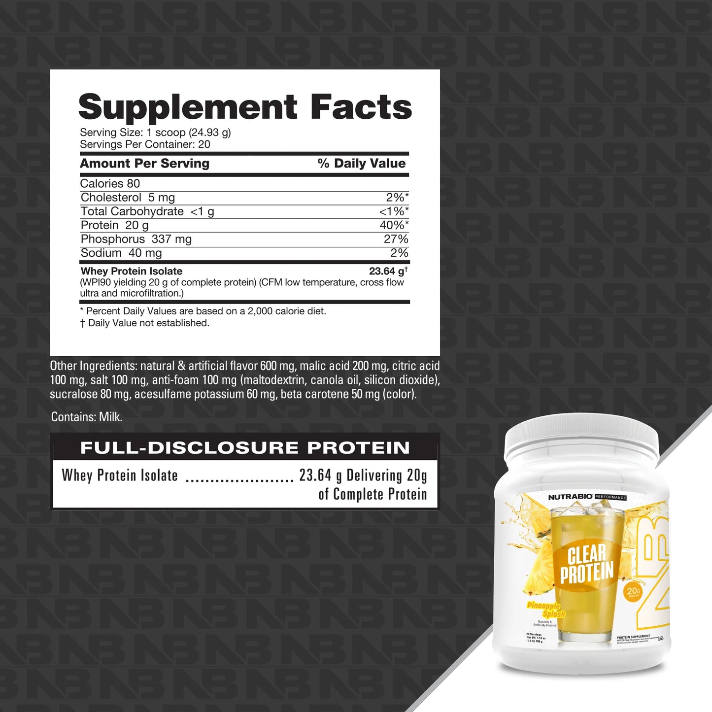 Clear Whey Protein Isolate Powder