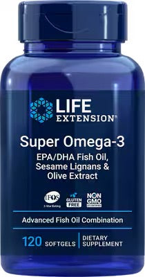 Super Omega-3 EPA/DHA Fish Oil, Sesame Lignans & Olive Extract