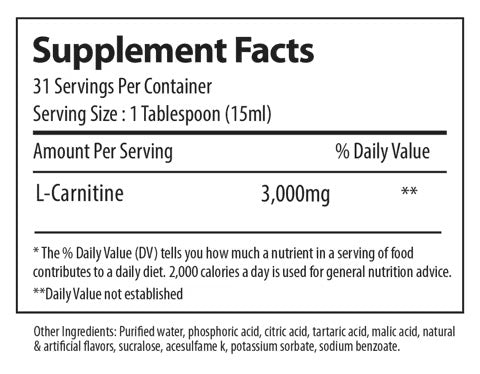 Alpha Supps® L-Carnitine 3000 Liquid