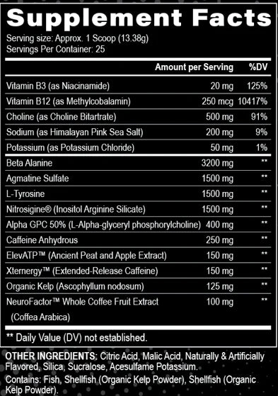 VILLAIN HIGH-STIM NOOTROPIC PRE-WORKOUT