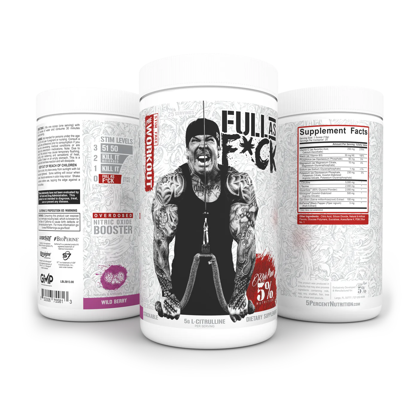 FULL AS F*CK NITRIC OXIDE BOOSTER & NON-STIM PRE-WORKOUT