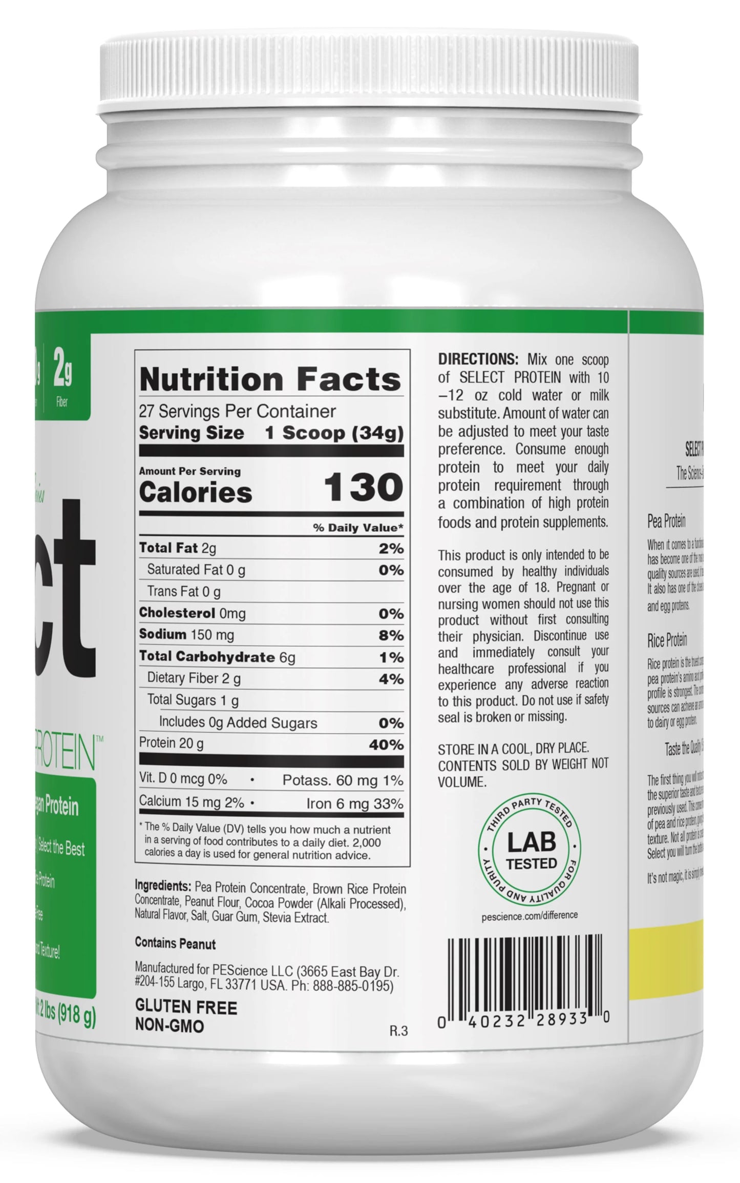 (2lb) Select Vegan Protein